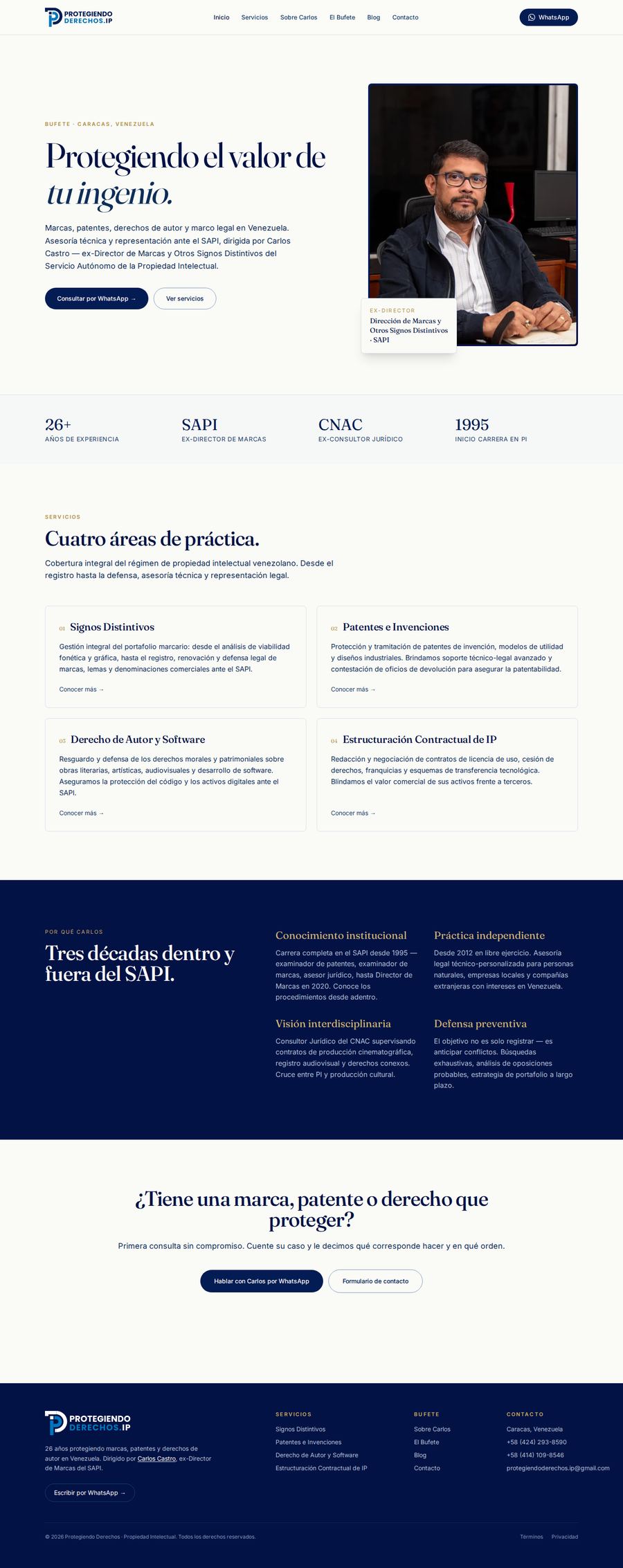 protegiendoderechos-ip.com, página completa