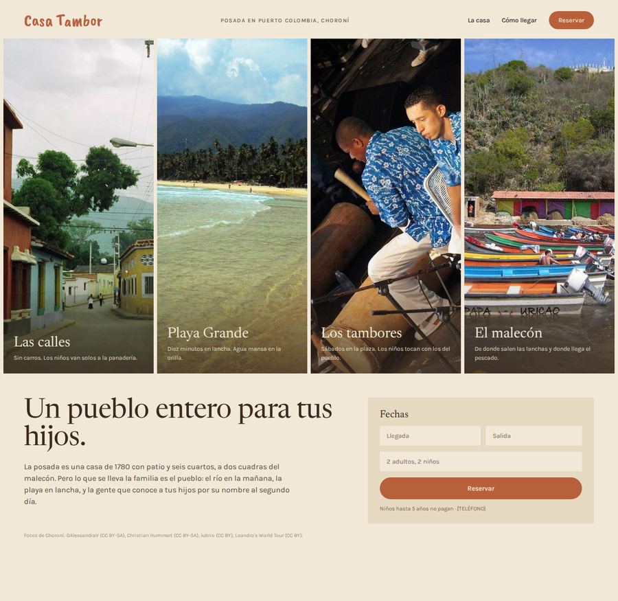 Casa Tambor, muestra
