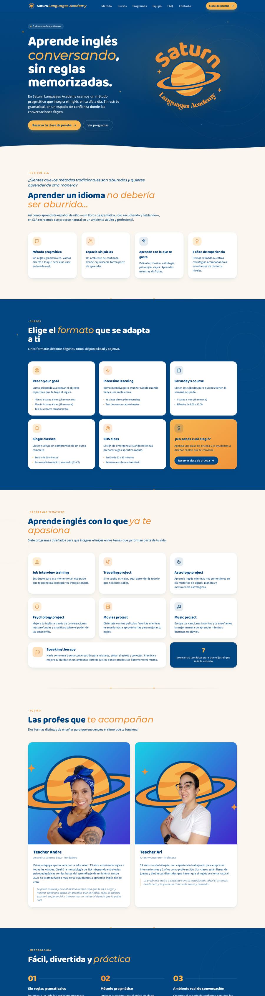 saturnacademysla.com, página completa